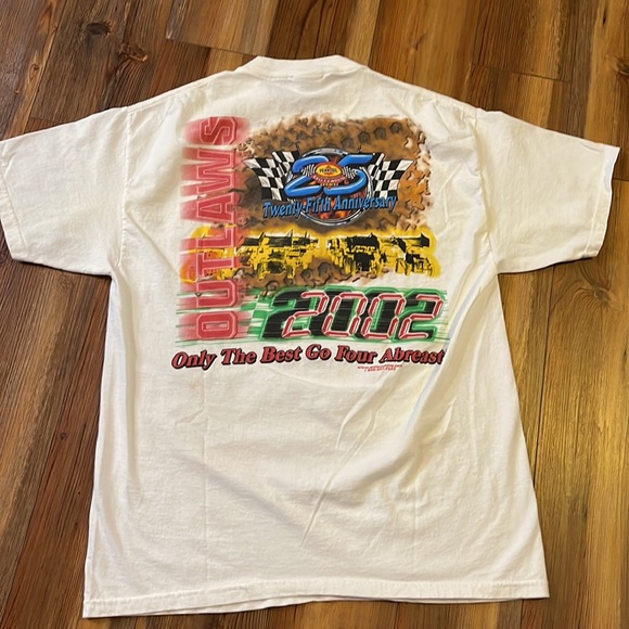 Northwest Outlaws T-shirt L Racing Shirt 2002 Flag Front Back Design OR WA MT - Picture 6 of 9